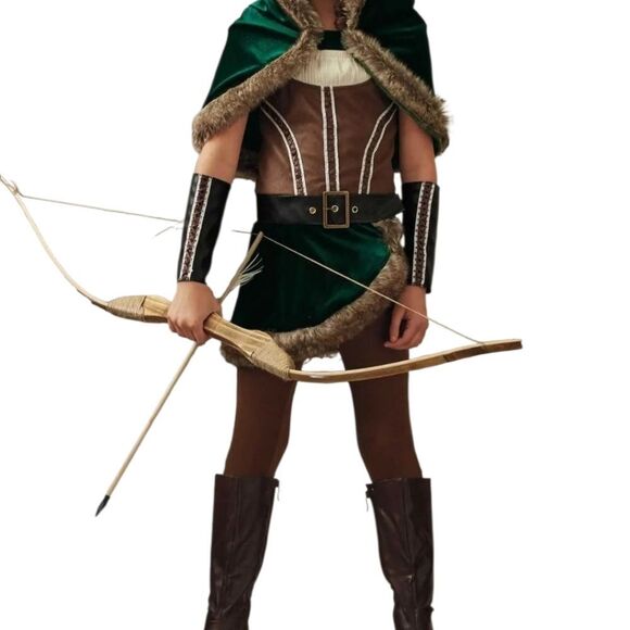 Chasing Fireflies Brown and Green Kids Archer Costume - Picture 2 of 8